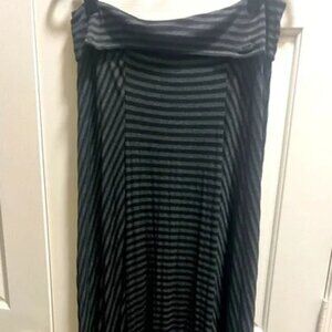 Bobeau black/grey maxi skirt, size L
